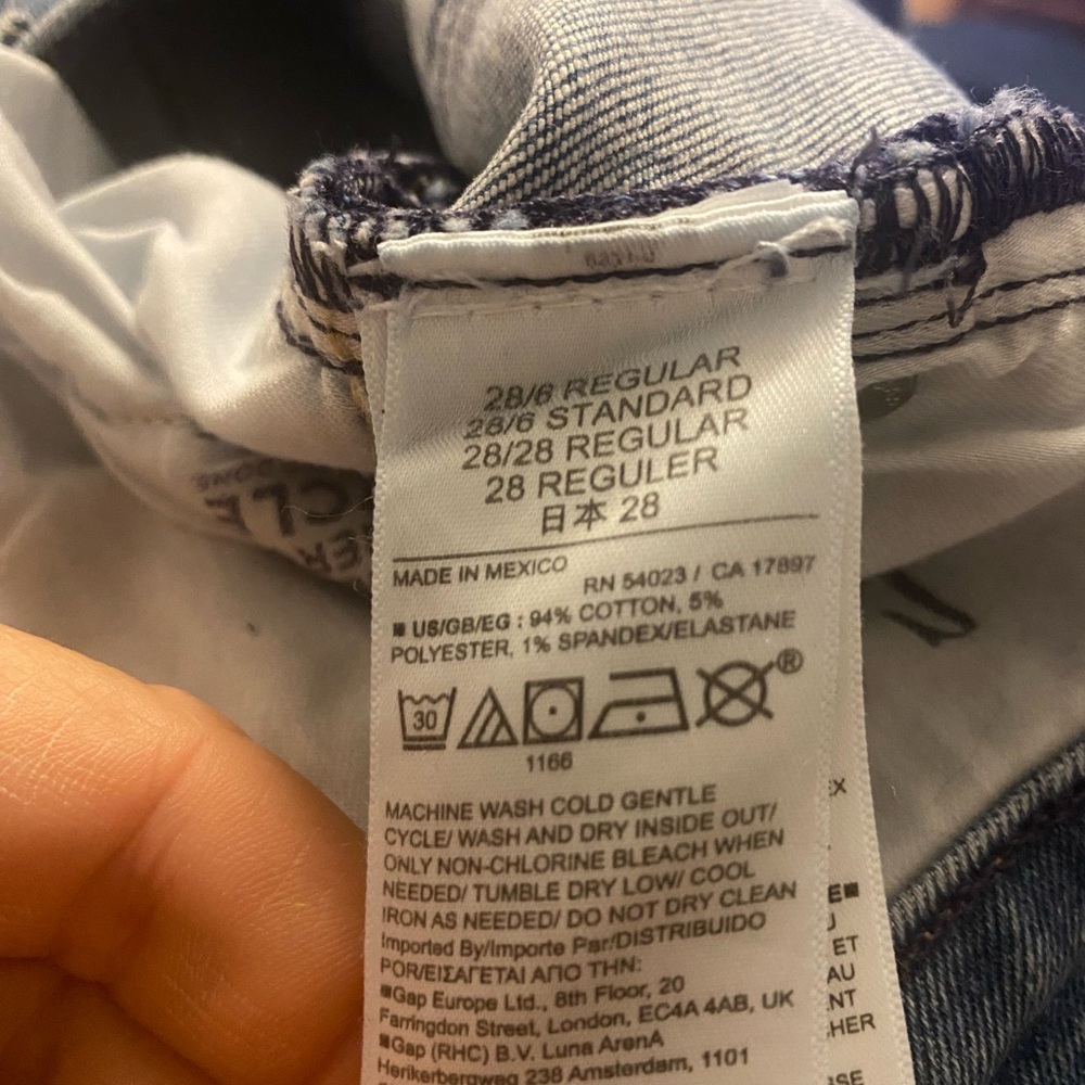 GAP Size 28 6 Vintage Slim High Rise Blue Raw Hem Slits to Hem Women's Jeans New - Picture 12 of 12
